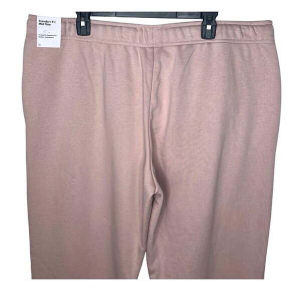 Nike Womens Pink Standard Fit Mid Rise Fleece Joggers Sweatpants XXL - Picture 11 of 12